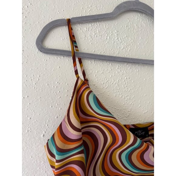 Milk & Honey Psychedelic Wavy Print Cami Top Retro Y2K - Picture 9 of 11